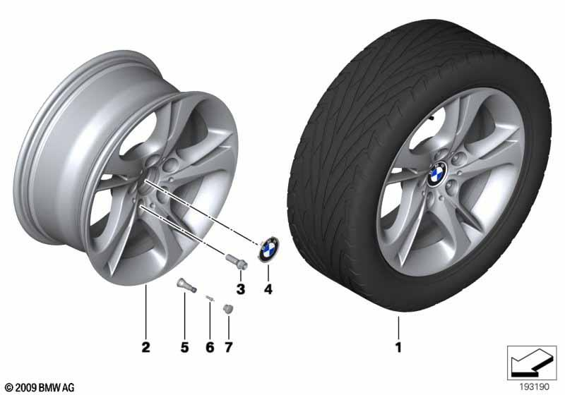 Genuine Alloy Wheel x1 17" Turbine Style 292 Rear Rim 36 11 6 785 249 view 2