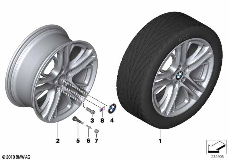 Genuine Alloy Wheel x1 20" M Double-Spoke 310 Rear Rim 36 11 6 787 583 view 2