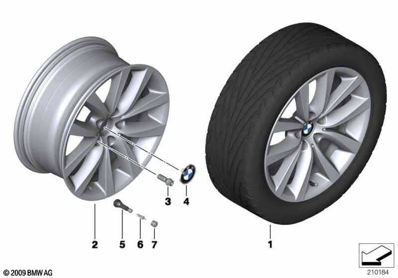 Genuine Alloy Wheel x1 19" V-Spoke 331 Front Rim 36 11 6 790 178 view 2