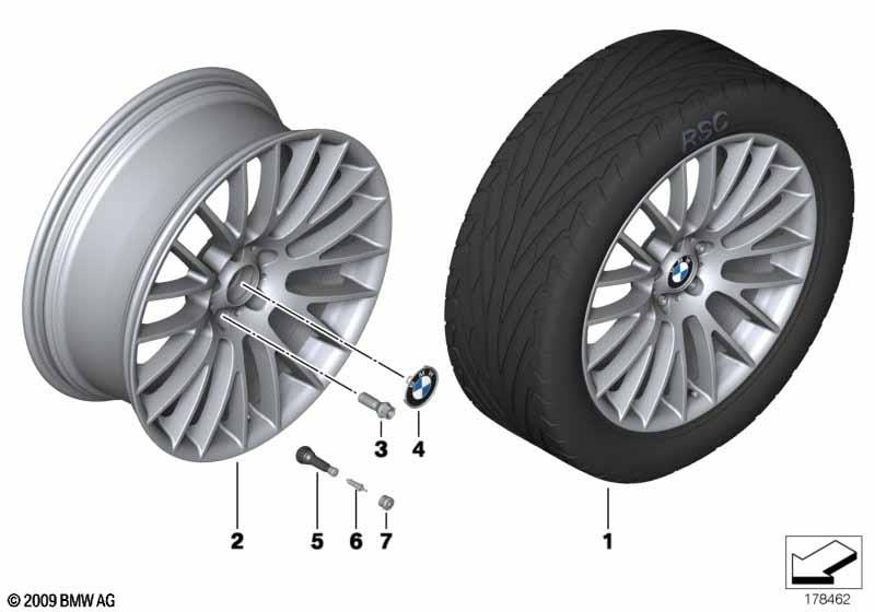 Genuine Alloy Wheel x1 20" Cross 312 Front Rim Grey 36 11 6 792 596 view 2