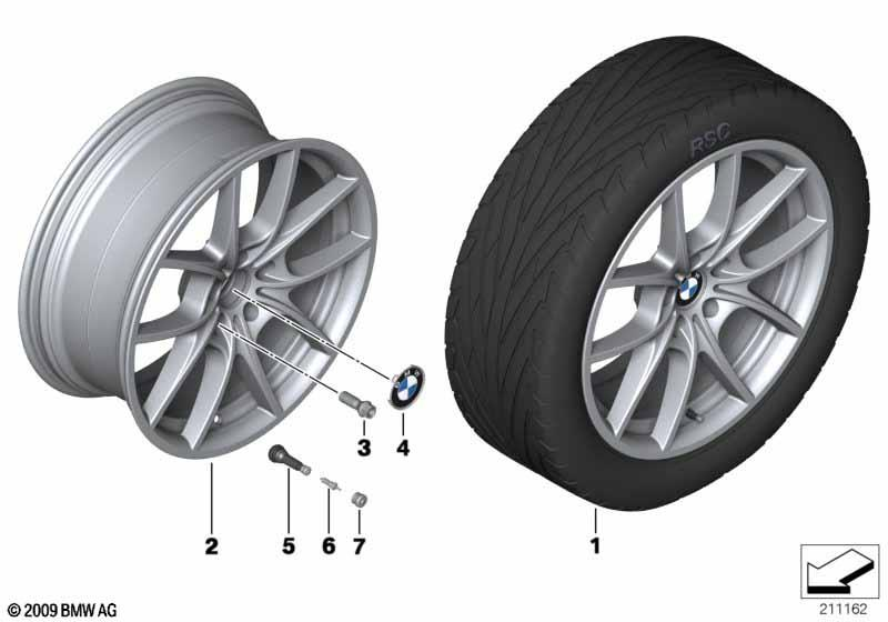 Genuine Alloy Wheel x1 20" V-Spoke 356 Rear Rim 36 11 6 792 599 view 2