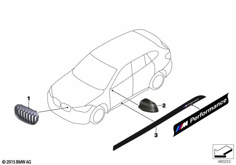 Genuine M Performance Right Left Side Skirt Sill Adhesive Film 51 14 2 410 443 view 2