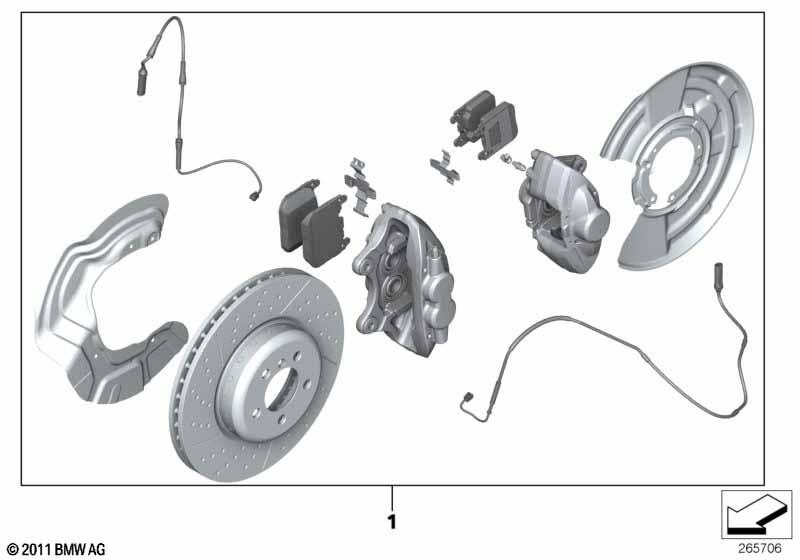 Genuine M Performance Front Rear Sport Brake Retrofit Kit Yellow 34 11 2 450 469 view 2