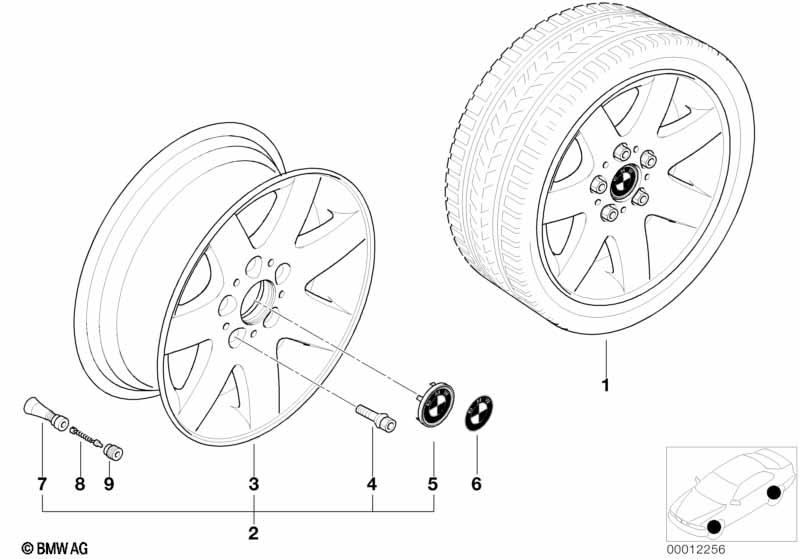 Genuine Alloy Wheel x1 16" Star-Spoke 45 Rim 36 11 1 094 498 view 2