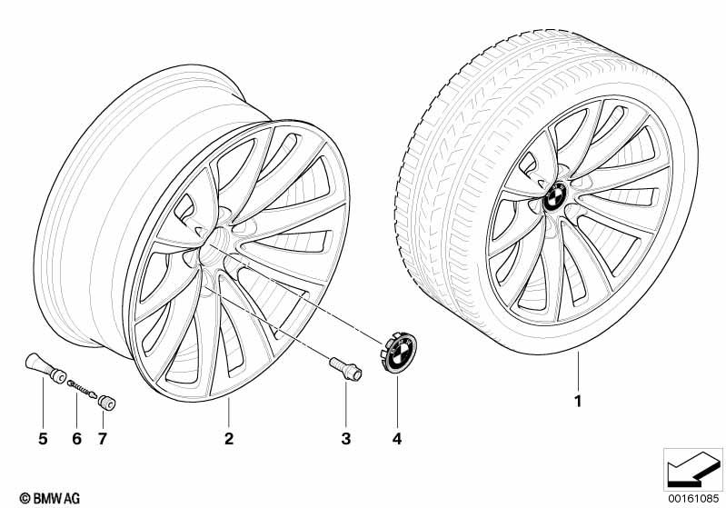 Genuine Alloy Wheel x1 18" Double-Spoke 247 Front 36 11 6 777 350 view 2