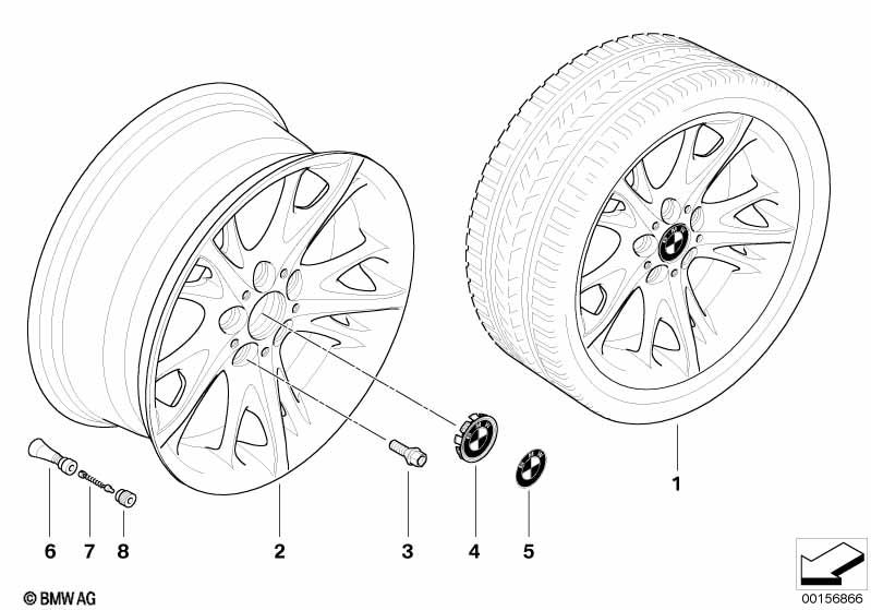 Genuine Alloy Wheel x1 18" Star-Spoke 241 Front 36 11 6 777 773 view 2
