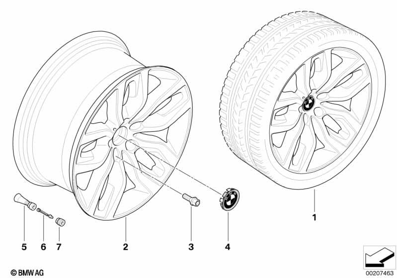 Genuine 20" Wheel Y Spoke 337 Light Alloy Rim Disc 11Jx20 ET:37 36 11 6 788 028 view 2