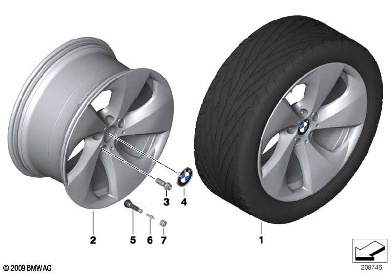 Genuine Alloy Wheel x1 20" Streamline 297 Rear Left Rim 36 11 6 791 417 view 2