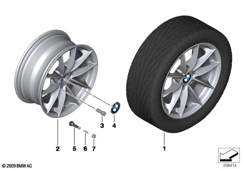 Genuine Alloy Wheel x1 16" V-Spoke 360 Rim 36 11 6 795 207 view 2