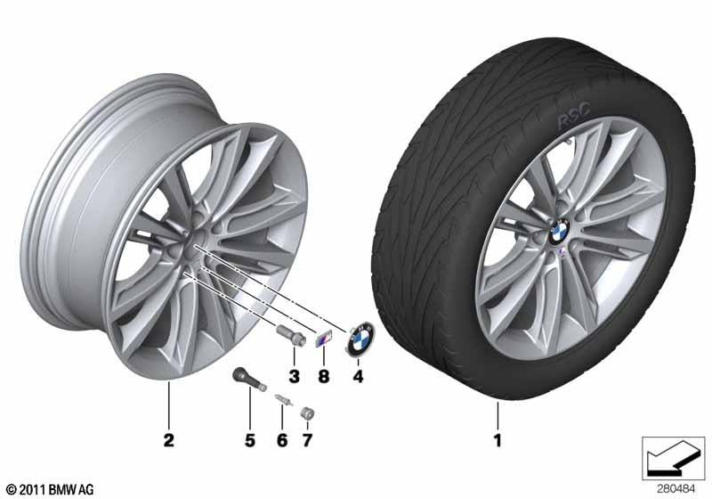 Genuine 20" Light Alloy Wheel V-Spoke 464 9JX20 ET:44 36 11 6 854 561 view 2