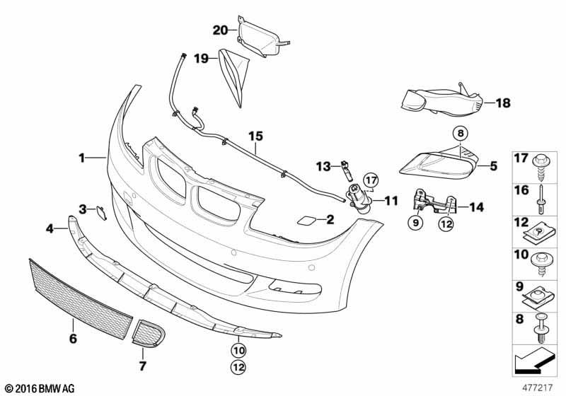 Genuine Performance Front Centre Bumper Grille 51 11 0 432 376 view 2