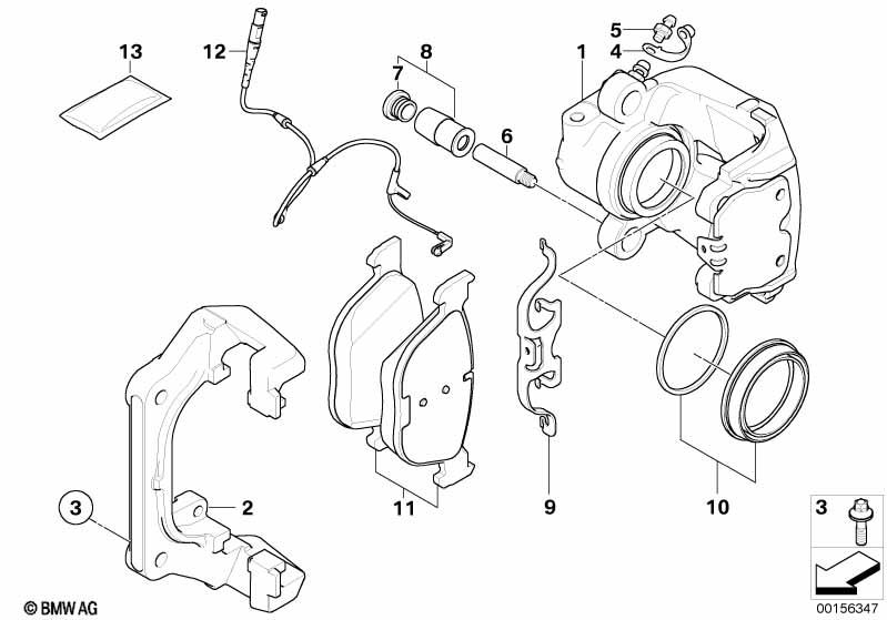 Genuine Left Braking Caliper Housing view 2