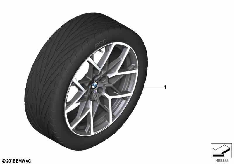 Genuine RDCi Wheel & Tyre Set Summer Matt Black M Performance 36 11 2 459 620 view 2