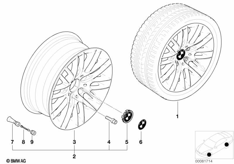 Genuine Alloy Wheel x1 16" Parallel Spoke 82 Rim 36 11 6 751 762 view 2