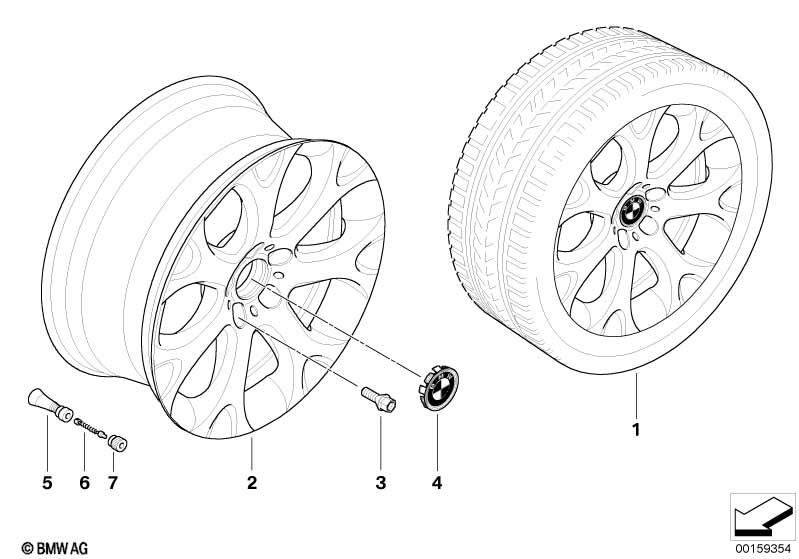 Genuine Alloy Wheel x1 19" Y-Spoke 211 Rim 36 11 6 772 244 view 2