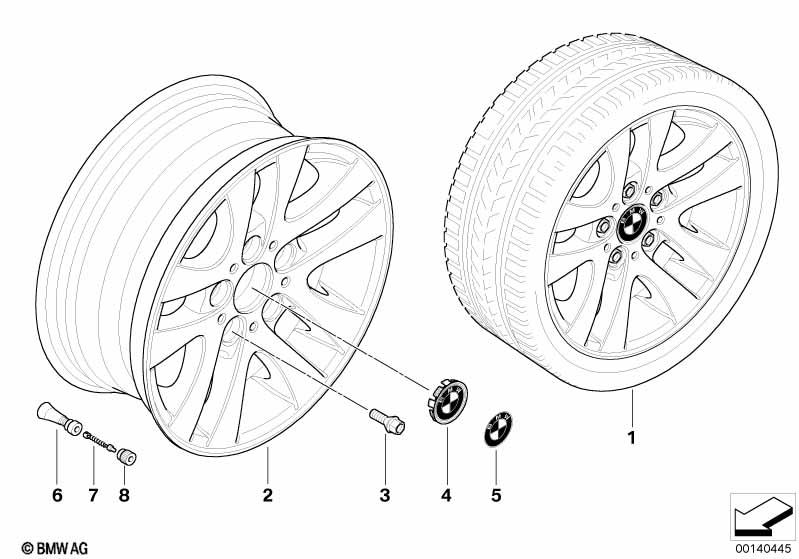 Genuine Alloy Wheel x1 16" Double-Spoke 156 Rim 36 11 6 775 595 view 2