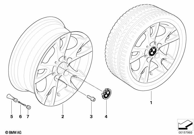 Genuine Alloy Wheel x1 16" V-Spoke 255 Rim 36 11 6 778 218 view 2
