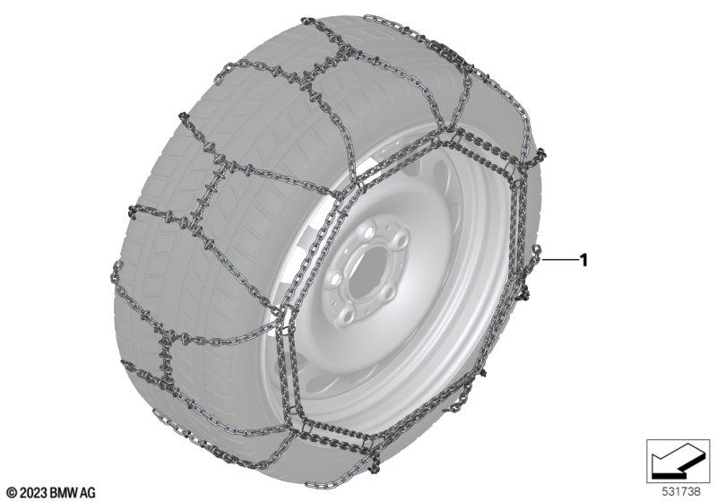 Genuine Snow Chain System BMW Disc 36 11 2 185 772 view 2