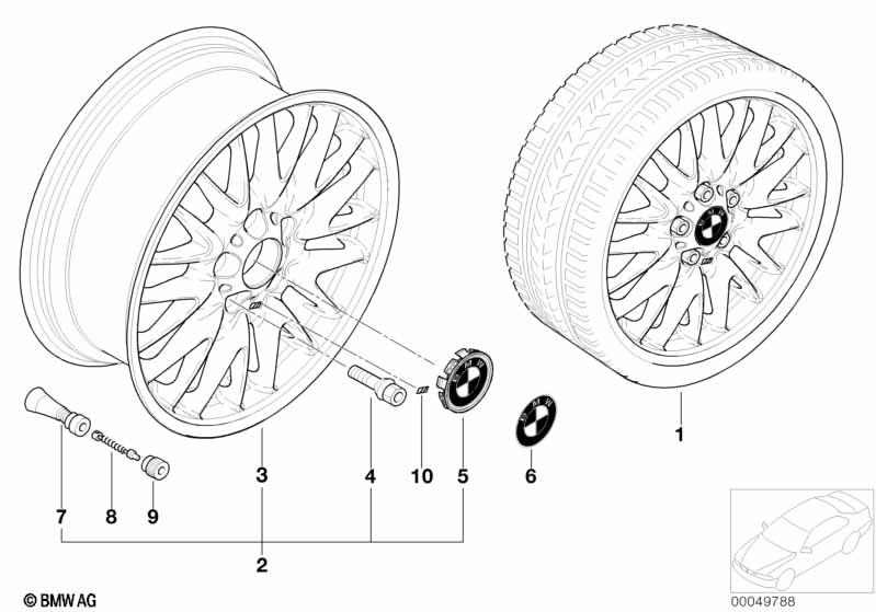 Genuine Alloy Wheel x1 18" M V-Spoke 72 Front Rim 36 11 2 229 145 view 2