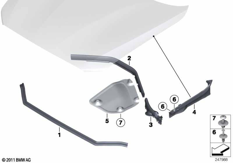 Genuine Exterior Trim Wheel Arch Expanding Plastic Rivet Clip 51 11 8 174 185 view 2