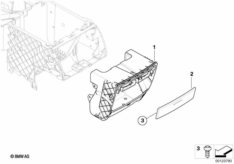 Genuine Rear Centre Console Drink/Cup Holder 51 16 7 077 955 view 2