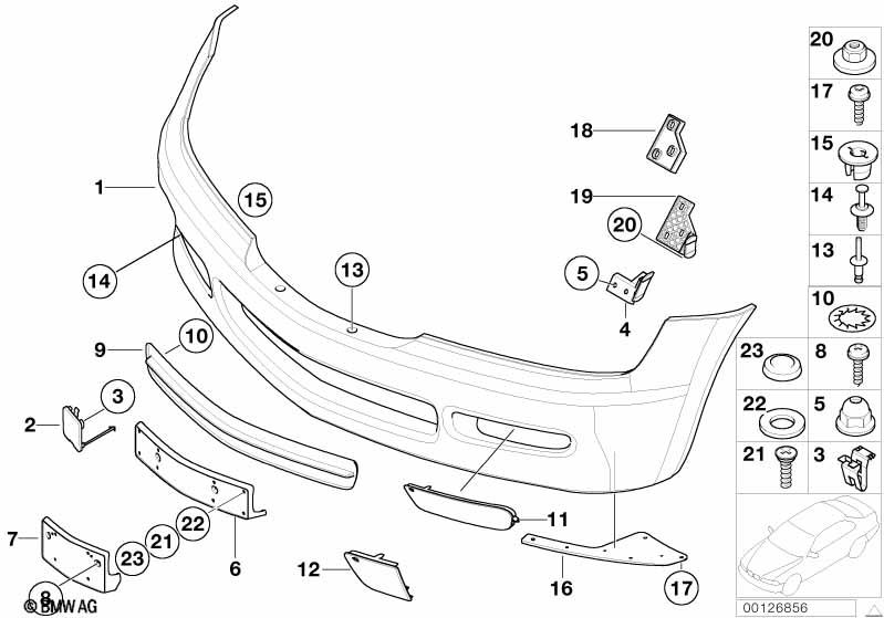 Genuine Front Bumper Plate Trim Bracket Base 51 11 8 397 512 view 2