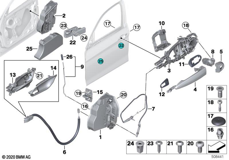 Genuine Outside Door Handle Bracket Right O/S Side Prime Coated 51 21 7 207 562 view 2