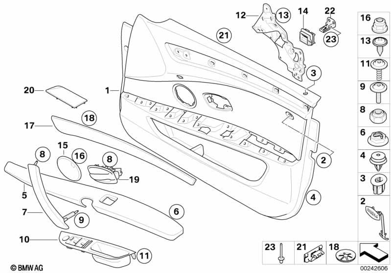 Genuine Interior Door Trim Strip Front Left 51 41 6 983 763 view 2