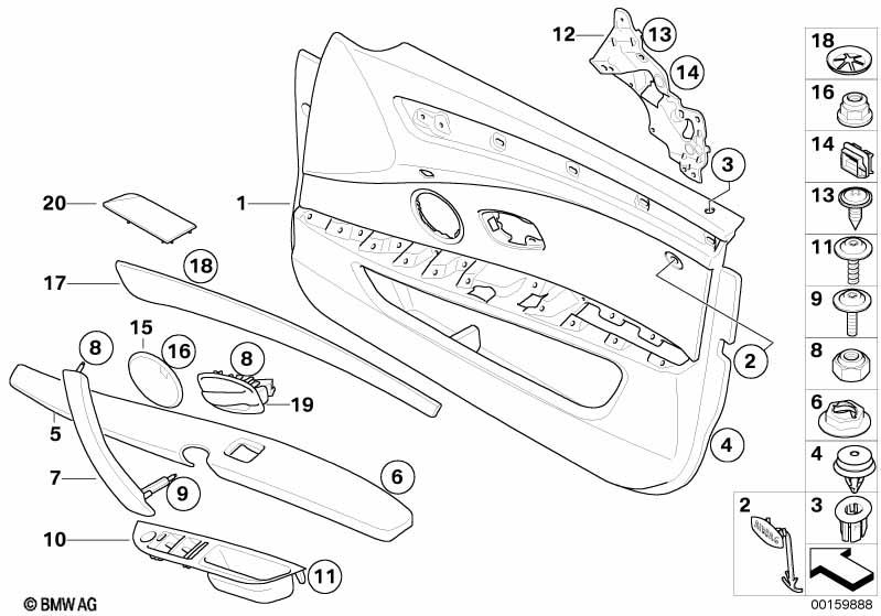 Genuine Interior Door Trim Strip Front Left 51 41 6 983 777 view 2