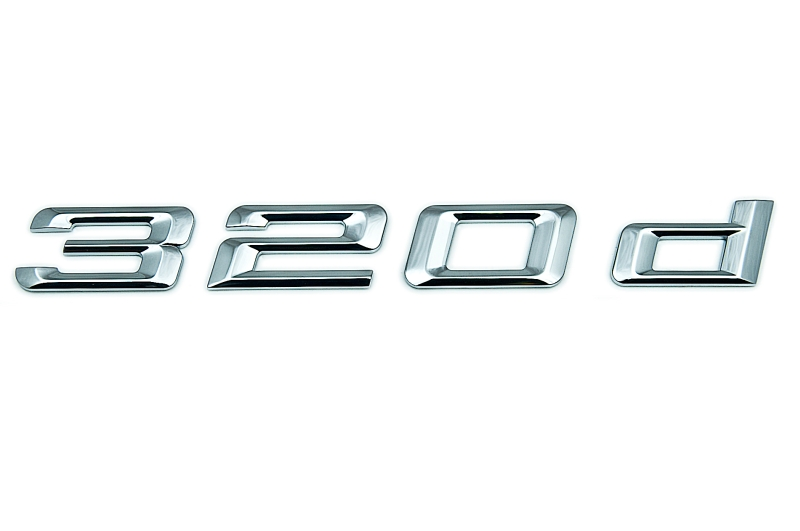 Genuine "320d" Self-Adhesive Sticker Badge Emblem 51 14 8 255 237 view 2