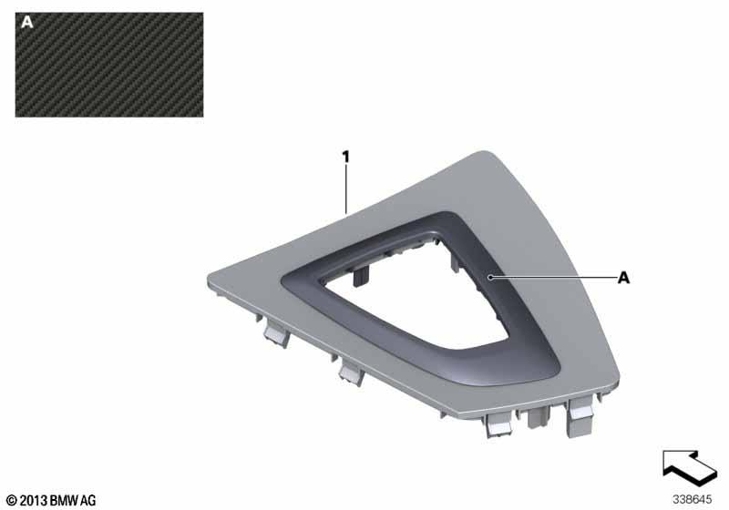 Genuine M Performance Center Console Trim For Gear Selector 51 16 2 343 740 view 2