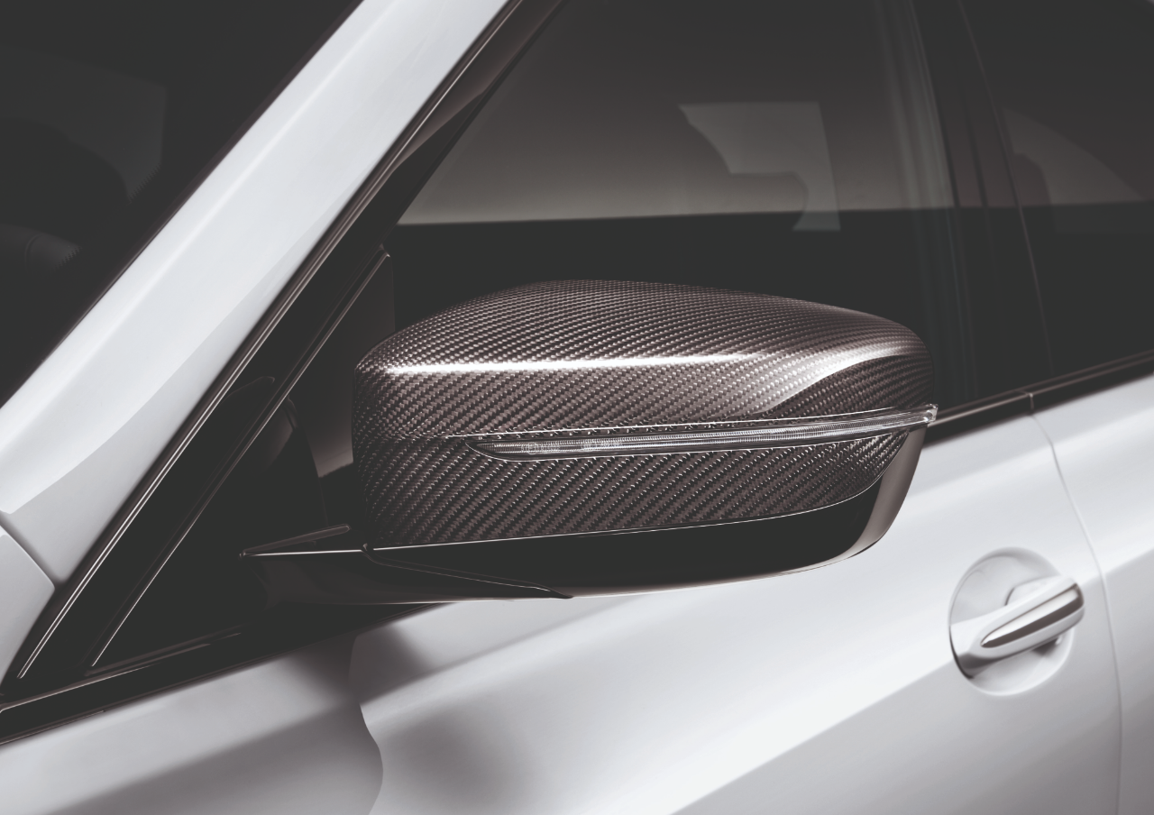 Genuine Left Passenger Side NS Mirror Cover Cap Carbon RHD 51 16 2 365 977 view 2
