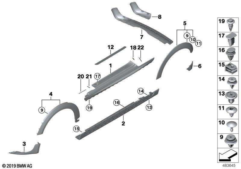 Genuine Door Sill Entry Entrance Cover John Cooper Works 51 77 5 A39 3F3
