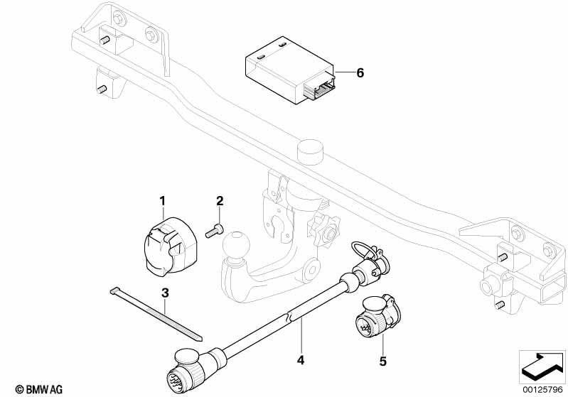 Genuine Towbar Plug-In Socket 61 13 1 378 999