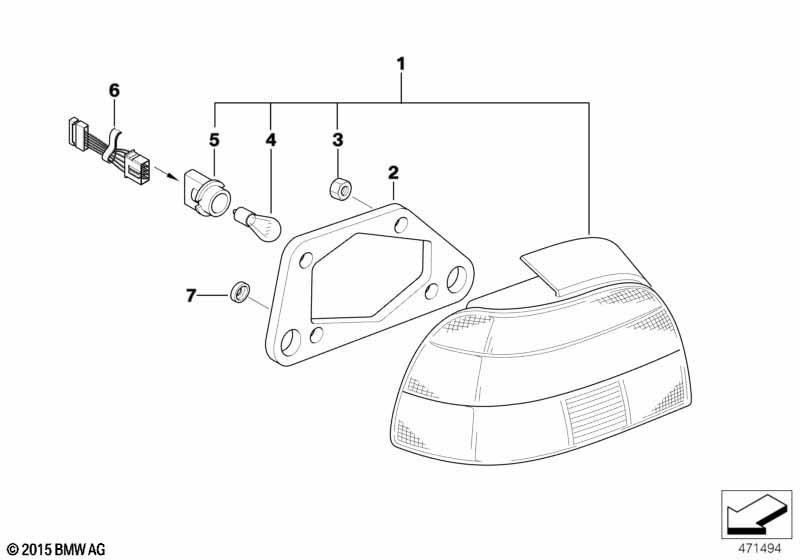 Genuine Left Rear Light Adapter Cable Lead 63 12 0 025 517
