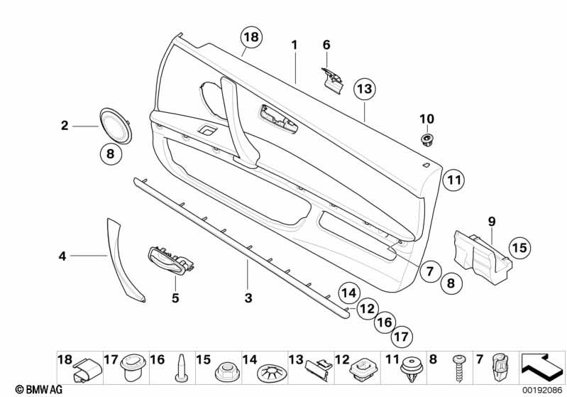 Genuine Door Trim Retainer Clip Clamp Fixing 10-Pack 51 45 9 141 448 view 2