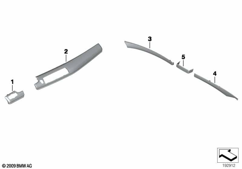 Genuine Dashboard Panel Trim Left Ash Grain 51 45 9 195 657 view 2