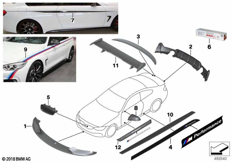 Genuine M Performance Right Door Sill Trim Finisher Carbon Fibre 51 47 2 460 362 view 2