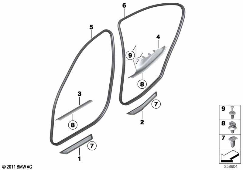 Genuine Car Front Door Sill Trim Cover Modern 51 47 7 289 217 view 2