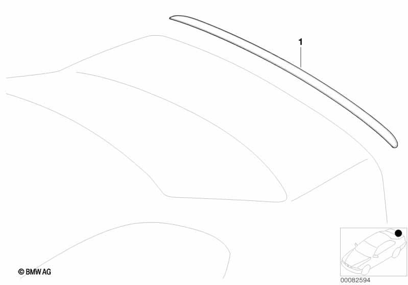 Genuine M Aerodynamic Rear Spoiler Primed 51 71 7 894 050 view 2