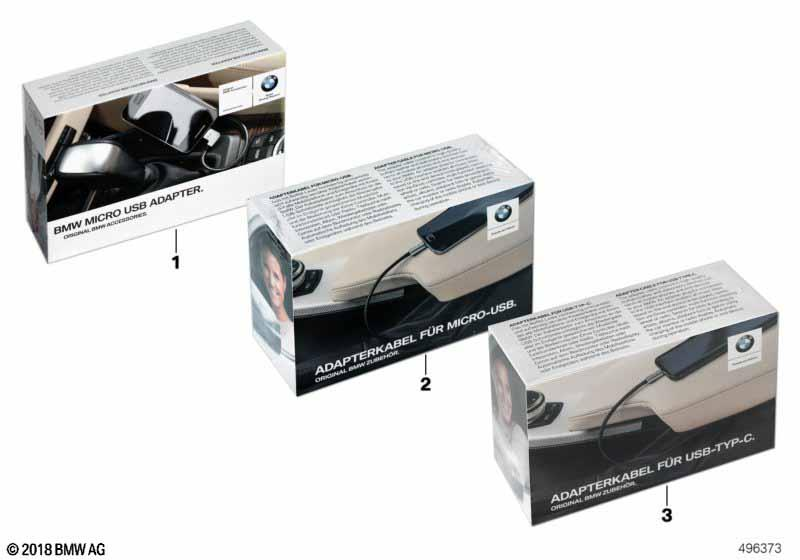Genuine In-Car Smartphone/MP3 Micro USB Adapter Cable Lead 61 12 2 336 423 view 2