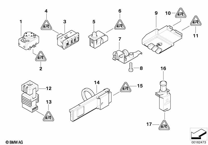 Genuine Hood Alarm System Switch 61 31 9 119 057 view 2