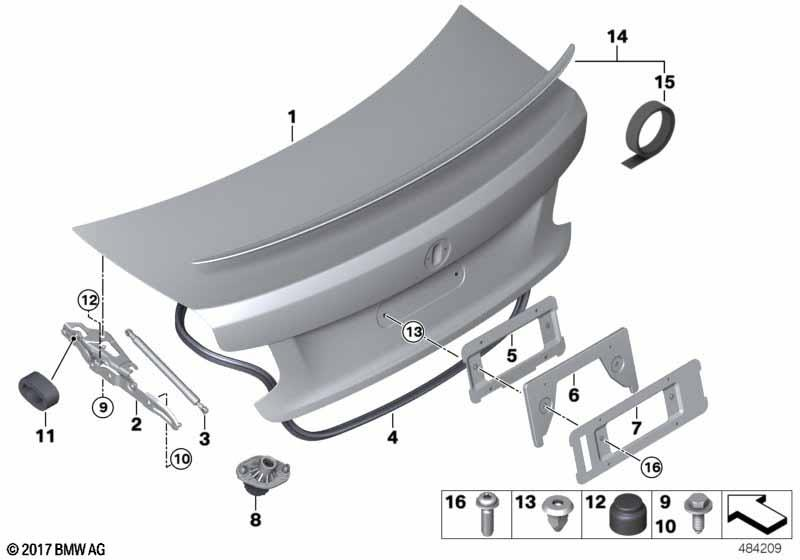 Genuine M Performance Trunk Boot Lid Adhesive Tape Trim 51 62 8 062 032 view 2