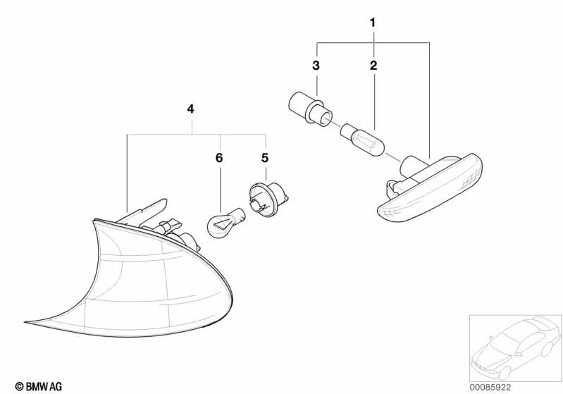 Genuine White Turn Indicator Right 63 13 6 924 952 view 2