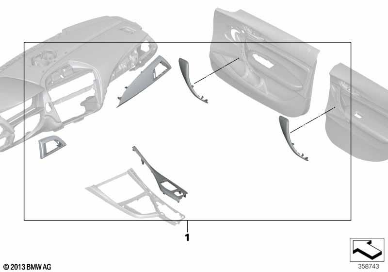 Genuine M Performance Interior Trim Finishers Carbon Alcantara 51 95 2 454 348 view 2