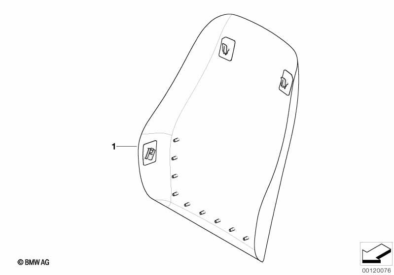 Genuine Seat Back Rear Panel+Storage Net Bag Beige 52 10 7 053 918 view 2