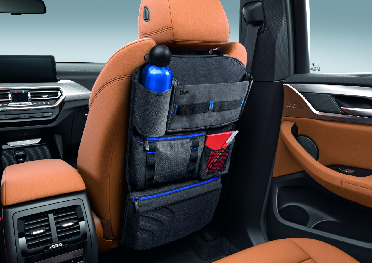 Genuine Seat-Back Headrest Storage Organiser Multi Pocket Pouch 52 12 2 406 212 view 2