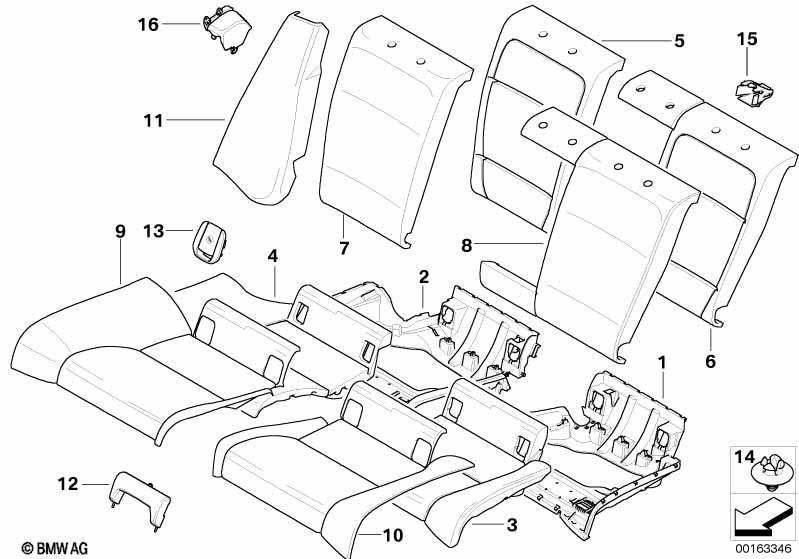 Genuine Isofix Cover Trim Cream Beige 52 20 6 970 746 view 2