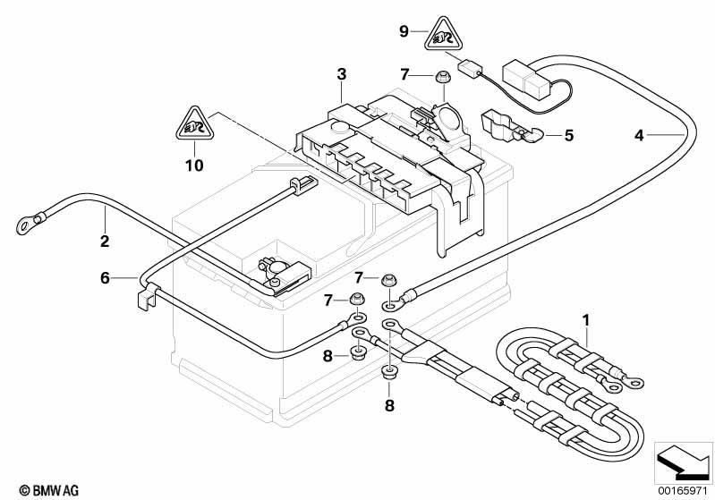 Genuine Plus Pole Terminal To Battery Cable 61 12 9 217 031 view 2