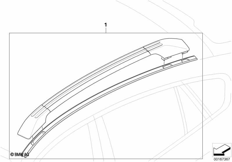 Genuine Roof Rail System Retrofit Kit Silver 51 95 2 165 691 view 2